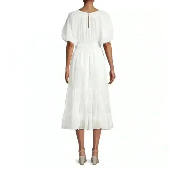 NWT ASTR THE LABEL Chamomile Tiered Dress in White Size Small - Picture 2 of 12